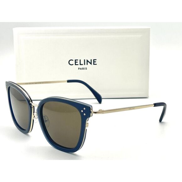 NEW CELINE CL40035F 88E BLUE AUTHENTIC SUNGLASSES 54-19 140 W/CASE - Picture 1 of 4